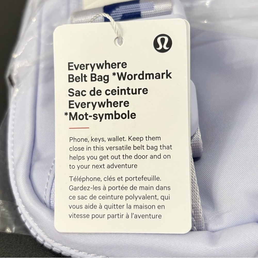NWT Lululemon Everywhere Belt Bag Wordmark Serene Blue/Deep Sea Blue/Dusty Lilac - Picture 8 of 8